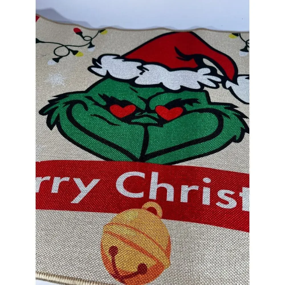 Grinch Christmas Doormat Outdoor Rubber Back 29x17 NEW Holiday Decor